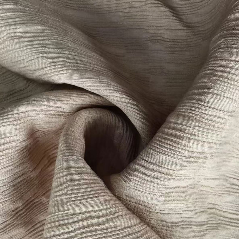 Kain Rayon Nilon Filamen Tunggal Jacquard Dengan Tekstur Lipit Yang Berbeda